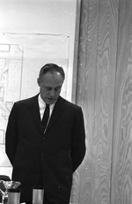 Photograph of J. Carlton Adair addressing the City Council, February 8, 1967