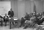 Photograph of J. Carlton Adair addressing the City Council, February 8, 1967