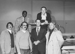 Photograph of Recreation Director Dundee Jones with others at opening of Henderson's first indoor swimming pool, Henderson, December 15, 1973