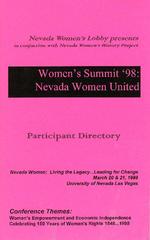 Women's Summit '98 Program, March 20, 1998