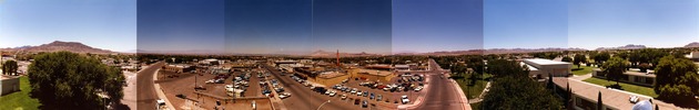 Panoramic photograph of Henderson from West Basic Road and Lead Street, 1986