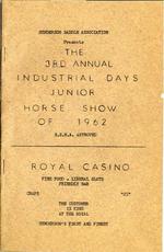 Industrial Days Junior Horse Show program, 1962