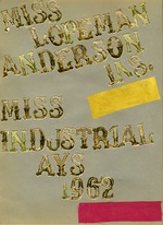 Photograph of "Miss Lopeman Anderson Insurance" and "Miss Industrial Days 1962" sash pieces, April 25, 1962