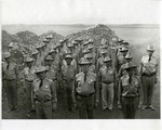 Photograph of a larger group of the Guard Force at BMI, Gabbs, Nevada, 1942