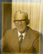 Portrait photograph of Henderson Chamber of Commerce president Donald M. Dawson