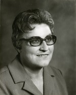Portrait photograph of Henderson Chamber of Commerce president Mary E. Roberts