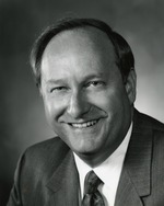 Portrait photograph of Henderson Chamber of Commerce president Robert E. Campbell