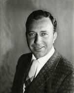 Portrait photograph of Henderson Chamber of Commerce president Hershel L. Trumbo