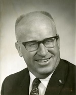 Portrait photograph of Henderson Chamber of Commerce president Glen C. Taylor