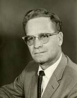 Portrait photograph of Henderson Chamber of Commerce president Roland J. Langford