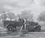 Photograph of a fire truck, Henderson, April 1956