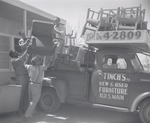 Photograph of Tinch's Furniture truck, Henderson, April 1956