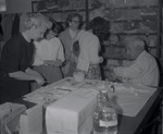 Photograph of a doctor giving vaccines, Henderson, April 1956