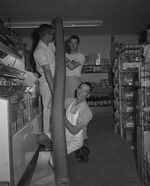 Photograph of a grocery store promotion, Henderson, July 1955