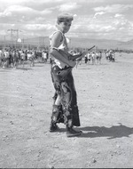 Photograph of a boy in a costume, Henderson, April 1956