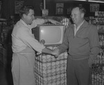 Photograph of a TV set giveaway, Henderson, November 28, 1955