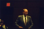 Photograph of Chamber of Commerce President Rod Davis speaking at Kent Dawson's swearing-in, Henderson, Nevada, May 2000