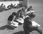 Photograph of art students, Henderson, March 1955