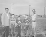 Photograph of the All-City Marble Tournament winners, Henderson, April 1944