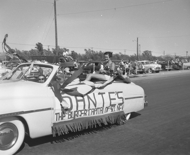 Photograph of Dante's Restaurant entry in Industrial Days parade, Henderson, May 7, 1955