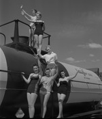 Photograph of six Industrial Days beauty pageant contestants, Henderson, May 5, 1955