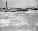 Photograph of a flood on Boulder Highway, Henderson, 1964