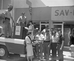Photograph of a safe cracking promotion, Henderson, June 24, 1965