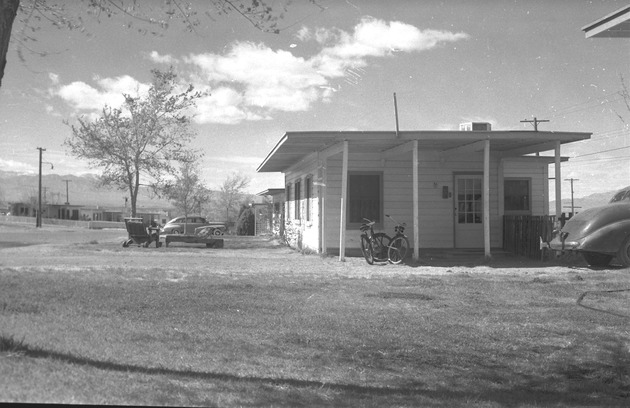 Photograph of the side of a townsite home, Henderson, 1953