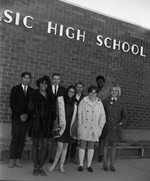 Photograph of new DECA officers at Basic High School, Henderson, December 1968