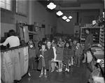 Photograph of Park Village School field trip to the post office, Henderson, January 1963